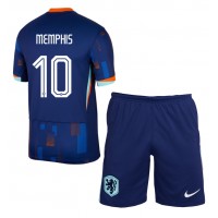 Netherlands Memphis Depay #10 Replica Away Minikit Euro 2024 Short Sleeve (+ pants)